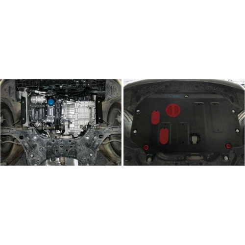 Защита картера двигателя и КПП Kia Soul II (PS) 2013-2016 V-1.6;1.6D Арт. 111.02845.1