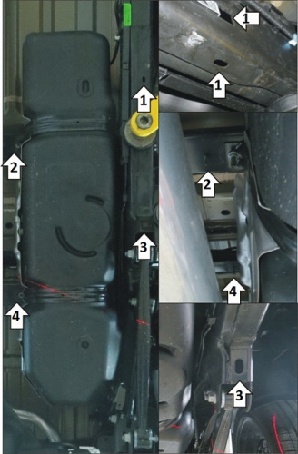 Защита топливного бака Ram 1500 DT 2018- Пикап V-5,7 4WD (топливный бак объёмом 100 литров) Арт. 32905