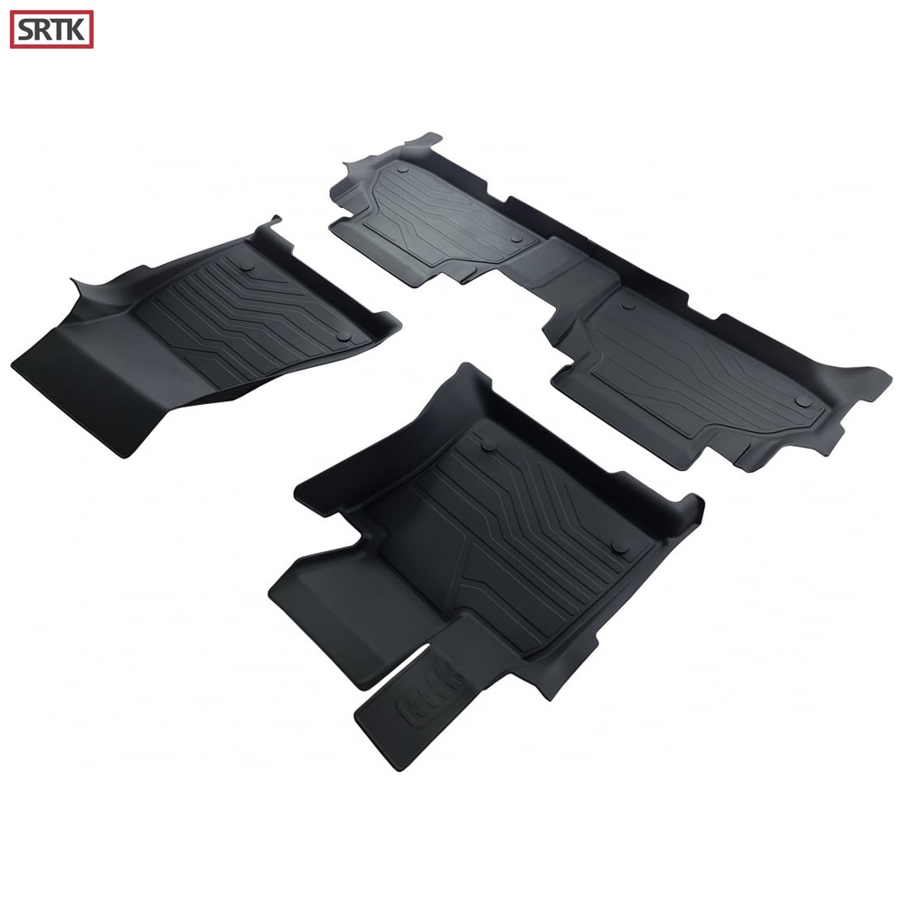 Коврики в салон BMW X6 II (F16) 2014-2019, резина 3D SRTK LUX, Черный, Арт. 3D.BM.X.6.14G.08Х19