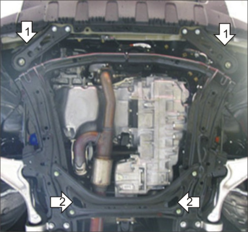 Защита картера двигателя и КПП Acura MDX I (YD1) 2000-2003 Внедорожник 5 дв. V-3.5 Арт. 03401
