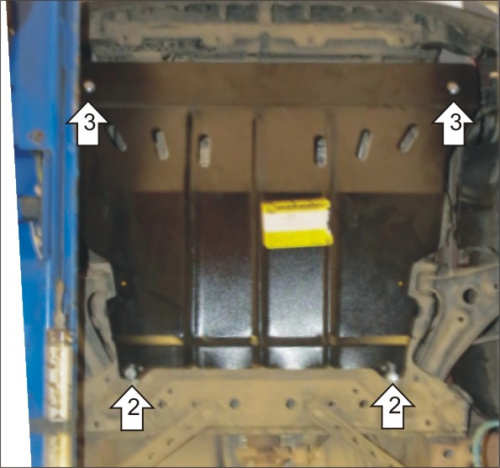 Защита картера двигателя и КПП Ford EcoSport II 2012-2018 Внедорожник 5 дв. V-1,6 FWD; для а/м 2014-2018 Арт. 70712