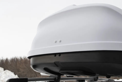 Бокс-багажник на крышу аэродинамический белый Turino Compact 360 л