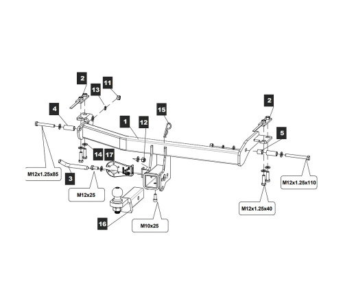 Фаркоп Suzuki Jimny IV 2018- Внедорожник 3 дв. BALTEX Арт. 239440