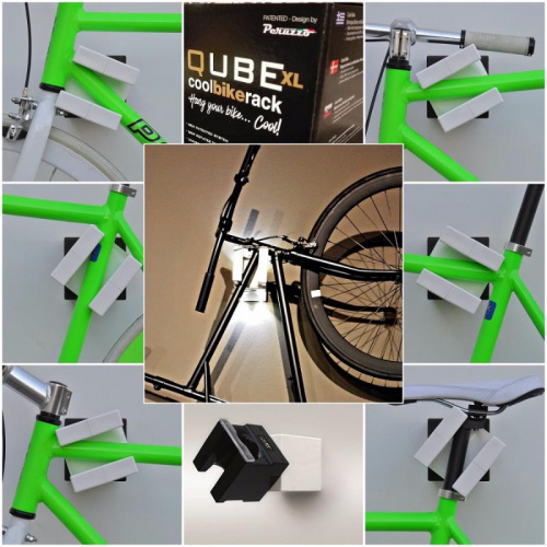 Крепление велосипеда на стену Qube XL (за любую часть рамы, 360 градусов) белое
