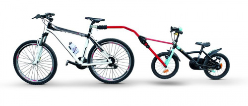 Прицепное устройство детского велосипеда к взрослому Trail Angel красное