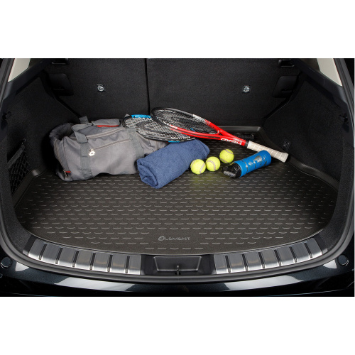 Коврик в багажник Skoda Kodiaq I 2016-2022, полиуретан Element, Черный, длинный Арт. ELEMENT017041