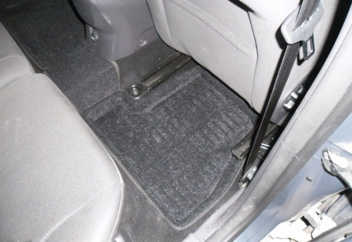Коврики в салон Hyundai Elantra IV (HD) 2006-2010, 3D ткань Satori с мет. подпятником, Черный, Арт. SI0500174