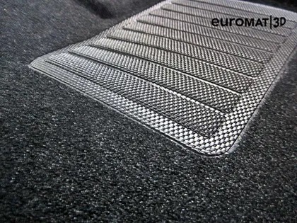 Коврики в салон Toyota RAV4 V (XA50) 2018-, 3D ткань Euromat LUX, Черный, Арт. EM3D0051051