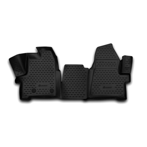Коврики в салон Ford Tourneo Custom I 2012-2018 Микроавтобус, полиуретан 3D Element, Черный, 1+2 seats Арт. NLC3D1653210KF