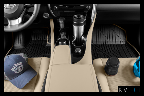 Коврики в салон Lexus RX IV 2015-2019, резина оригинал, Черный, Арт. KVESTLEX00001K1