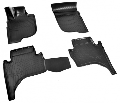 Коврики в салон Mitsubishi L200 IV 2013-2015 рестайлинг Пикап, полиуретан 3D Norplast, Черный, Арт. NPA11-C59-335