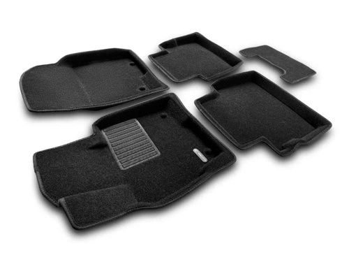 Коврики в салон Mazda CX-5 I (KE) 2011-2015, 3D ткань Euromat Business, Черный, Арт. EMC3D003407