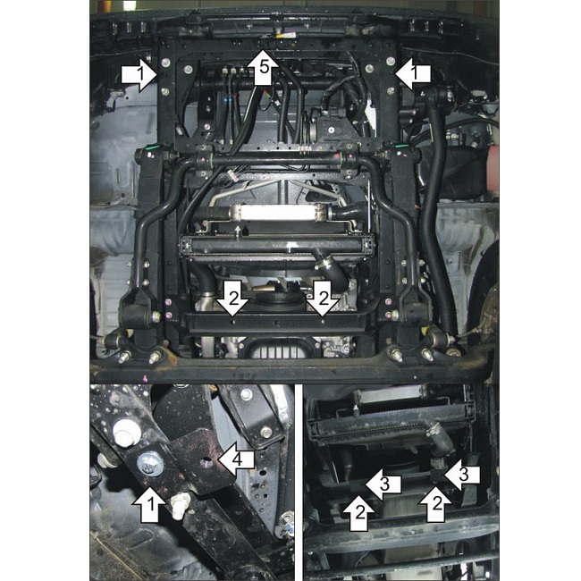 Защита радиатора Hino 300 2011- Бортовой грузовик шасси XZU 710 Euro 4; XZU 720 Euro 4; XZU 730 Euro 4 Арт. 23302