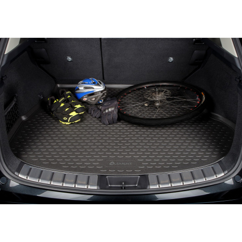 Коврик в багажник Nissan Leaf I (ZE0) 2010-2017 Хэтчбэк 5 дв., полиуретан Element, Черный, сборка EU, с усилителем звука Арт. ELEMENT0239611