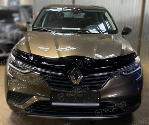 Дефлектор капота Renault Arkana 2019- Внедорожник 5 дв., на еврокрепеже  Арт. DK091