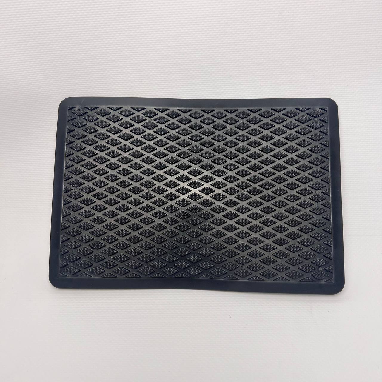 Накладка на водительский ковер (подпятник) полимер ромб 220х150мм черный, арт. OZ.SDL.SM