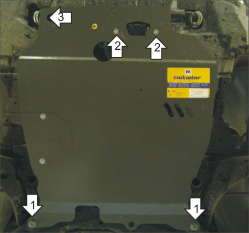 Защита картера двигателя и КПП Citroen C-Crosser I 2007-2013 Внедорожник 5 дв. V- 2,0; 2,4; 2,2D - 4WD/FWD Арт. 11331