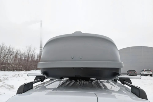 Бокс-багажник на крышу аэродинамический серый Turino Medium 460 л
