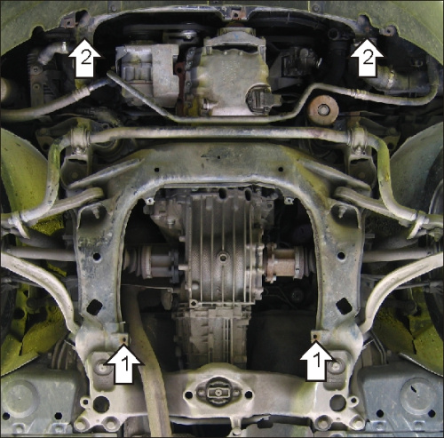 Защита картера двигателя и КПП Audi A4 II (B6) 2000-2006 Универсал V-1,9D FWD; для а/м 2000-2004
 Арт. 00122