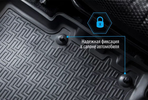 Коврики в салон Subaru XV II 2017-2021 Внедорожник 5 дв., полиуретан Rival, Черный, Арт. 15402003