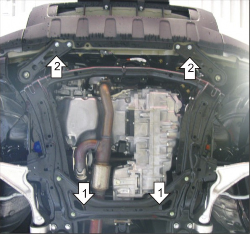Защита картера двигателя и КПП Acura MDX II (YD2) 2006-2009 Внедорожник 5 дв. V-3,7 Арт. 00823