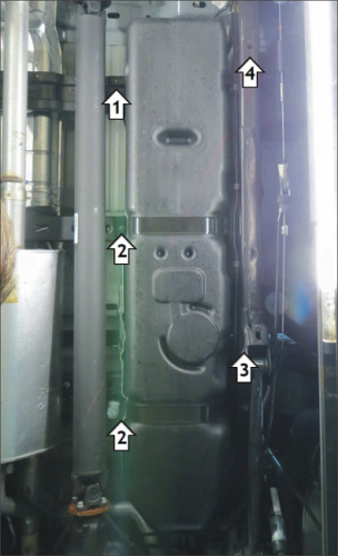 Защита топливного бака Ram 1500 DJ/DS 2013-2019 Пикап V-4,7; 5,7 для а/м с 2015 Арт. 32902