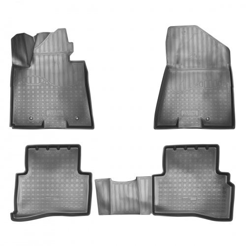 Коврики в салон Hyundai Tucson III (TL) 2015-2019, полиуретан 3D Norplast, Черный, Арт. NPA11C43525