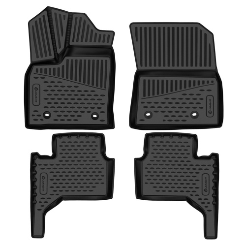 Коврики в салон Lexus LX IV 2021-, полиуретан 3D Element, Черный, VIP, для капитанских сидений Арт. ELEMENT3DA67310210KVIP