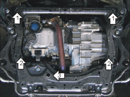 Защита картера двигателя и КПП Honda Civic 2005-2009 Седан V-1,8 FWD Арт. 00812