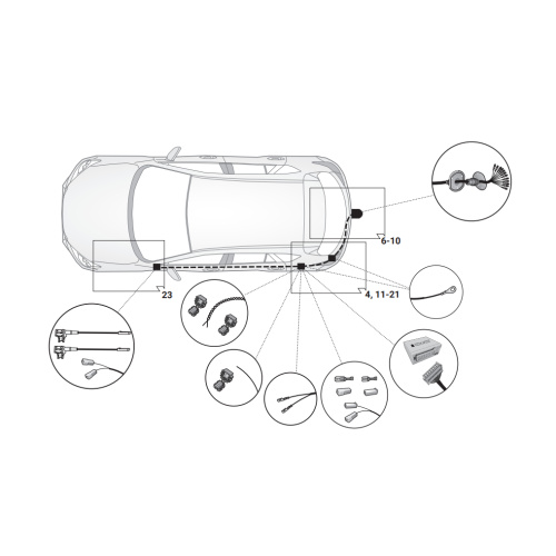 Блок согласования Mazda CX-30 2019- Универсальный 7pin с отключением парктроника Hak-System Арт. 21120526