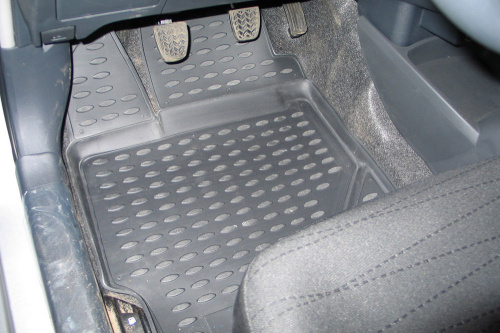 Коврики в салон Toyota Yaris II 2005-2009 Хэтчбэк 5 дв., полиуретан Element, Черный, Арт. NLC.48.10.210k