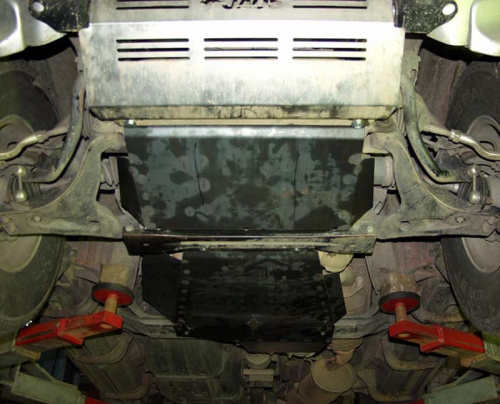 Защита картера двигателя и КПП Mitsubishi Pajero III 1992-2002 5 дв. V-2,4; 3,0; 3,5; 2,5TD; 2,8TD Арт. 14.0424