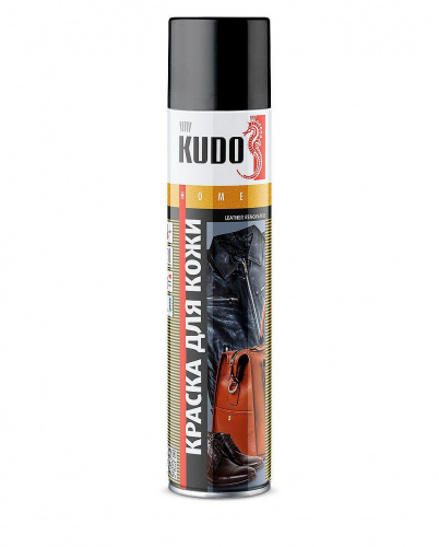 Краска-востановитель для гладкой кожи "черная" KUDO, 400 мл (аэрозоль), арт. KU-5241