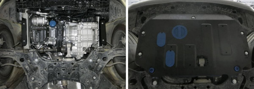 Защита картера двигателя и КПП Kia Soul II (PS) 2013-2016 V - 1.6; 1.6d АКПП Арт. 111.02827.1