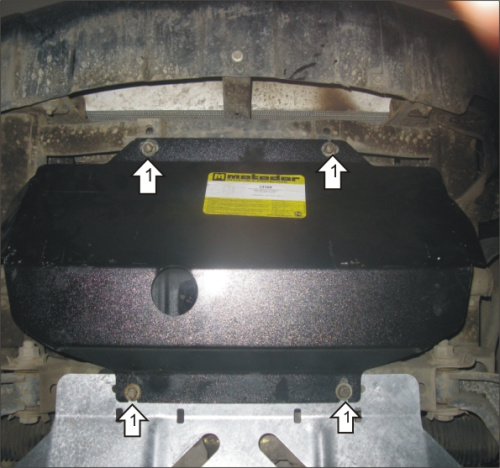 Защита картера двигателя и радиатора Great Wall Hover H5 2011-2016 V-2,0D 4WD (Устанавливается вместо штатной защиты) - для а/м 2013-2015 Арт. 13104
