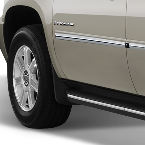 Брызговики Cadillac Escalade IV 2014-2020 с авто подножкой, передние, полиуретан Арт. NLF.07.09.F13