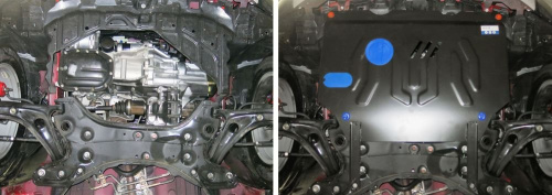 Защита картера двигателя и КПП Great Wall Hover M2 2013-2014 Внедорожник 5 дв.  V - 1.5; МКПП; передний привод Арт. 111.02011.1