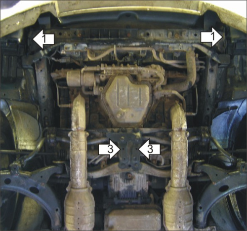 Защита картера двигателя Subaru Outback II (BH) 1998-2004 Универсал V-2,0, 2,5, 3,0 4WD для а/м 2000-2003 Арт. 02206