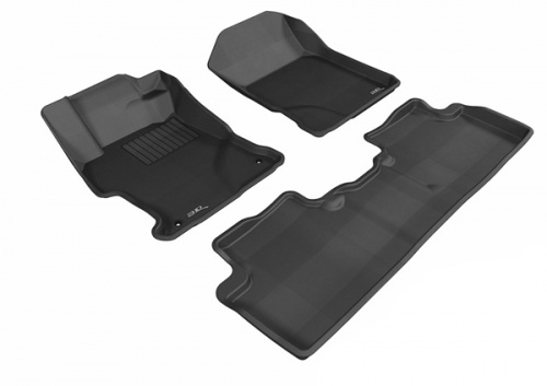 Коврики в салон Honda Civic 2011-2015 Седан, 3D ткань Sotra Lux, Черный, Арт. ST 74-00525