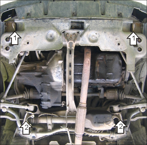 Защита картера двигателя и КПП Honda Accord V 1995-1998 Купе V-2,0, 2,2, 2,3 FWD; для а/м 1993-1997 Арт. 00803