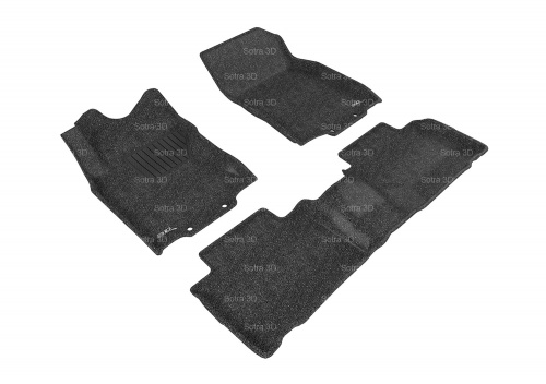 Коврики в салон Nissan X-Trail III (T32) 2013-2019, 3D ткань Sotra Lux, Черный, Арт. ST 74-00583