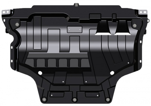 Защита картера двигателя и КПП Skoda Octavia III (A7) 2013-2017 Лифтбек V-1,4 МТ; 1,4 TSI МТ; 1,6 MPI  МТ; 1,8 TSI  МТ; 1,8 TSI DSG Арт. 21.2680 V1