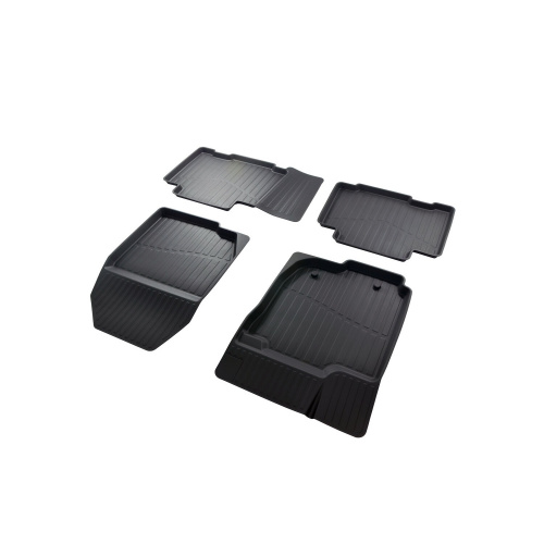 Коврики в салон Toyota RAV4 IV (XA40) 2012-2015, резина 3D SRTK LUX, Черный, Арт. 3D.TY.RAV.13G.02X15