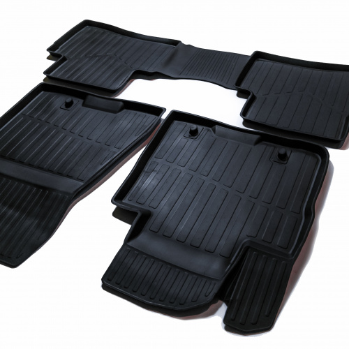 Ковры салона Hyundai Tucson III (TL) 2015-2019 Внедорожник 5 дв., резина 3D SRTK Premium, Чёрный, Арт. PR.KI.SPORT.16G.02073