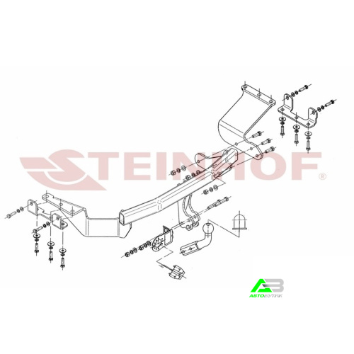 Фаркоп Mitsubishi Outlander II 2005-2009 , арт.M354