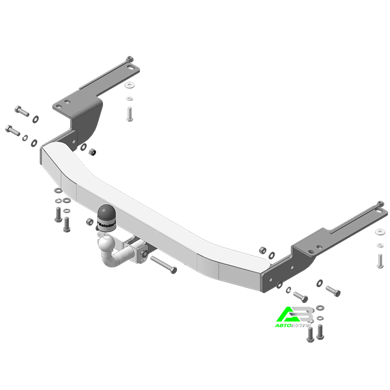 Фаркоп Toyota Land Cruiser Prado (J150) 2009-2013 5 дв. Оцинкованный шар, V-2.7, 3.0, 4.0 MOTODOR Арт. 92523-AN