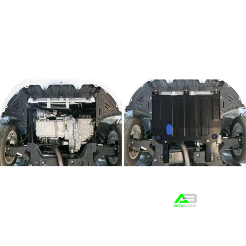 Защита картера двигателя и КПП АвтоБроня для Chery Arrizo 7, Сталь 1,8 мм, арт. 111.00914.1