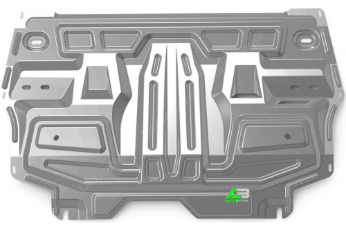 Защита картера двигателя и КПП АвтоБроня для SEAT Ibiza, Алюминий 3 мм, арт. 333.05842.1