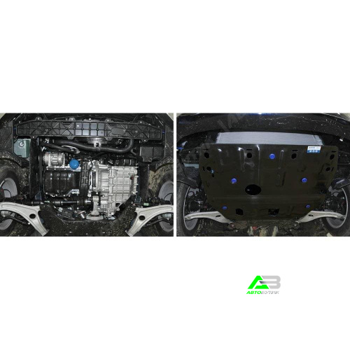 Защита картера двигателя и КПП АвтоБроня для Hyundai i40, Сталь 1,8 мм, арт. 111.02342.1