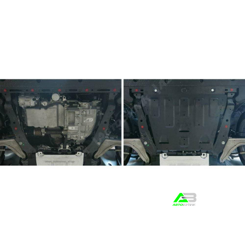 Защита картера двигателя и КПП АвтоБроня для Ford Mondeo, Сталь 1,8 мм, арт. 